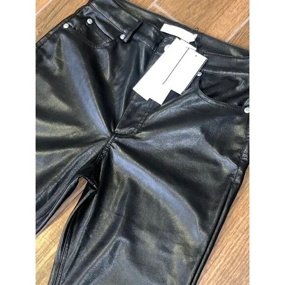 JONATHAN SIMKHAI STANDARD River Vegan Leather High Rise Pants in